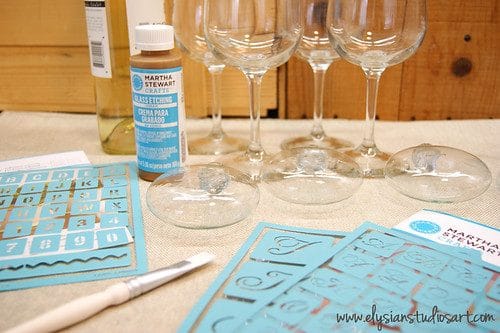 Martha Stewart Crafts Glass Adhesive Stencils-Classic Serif 